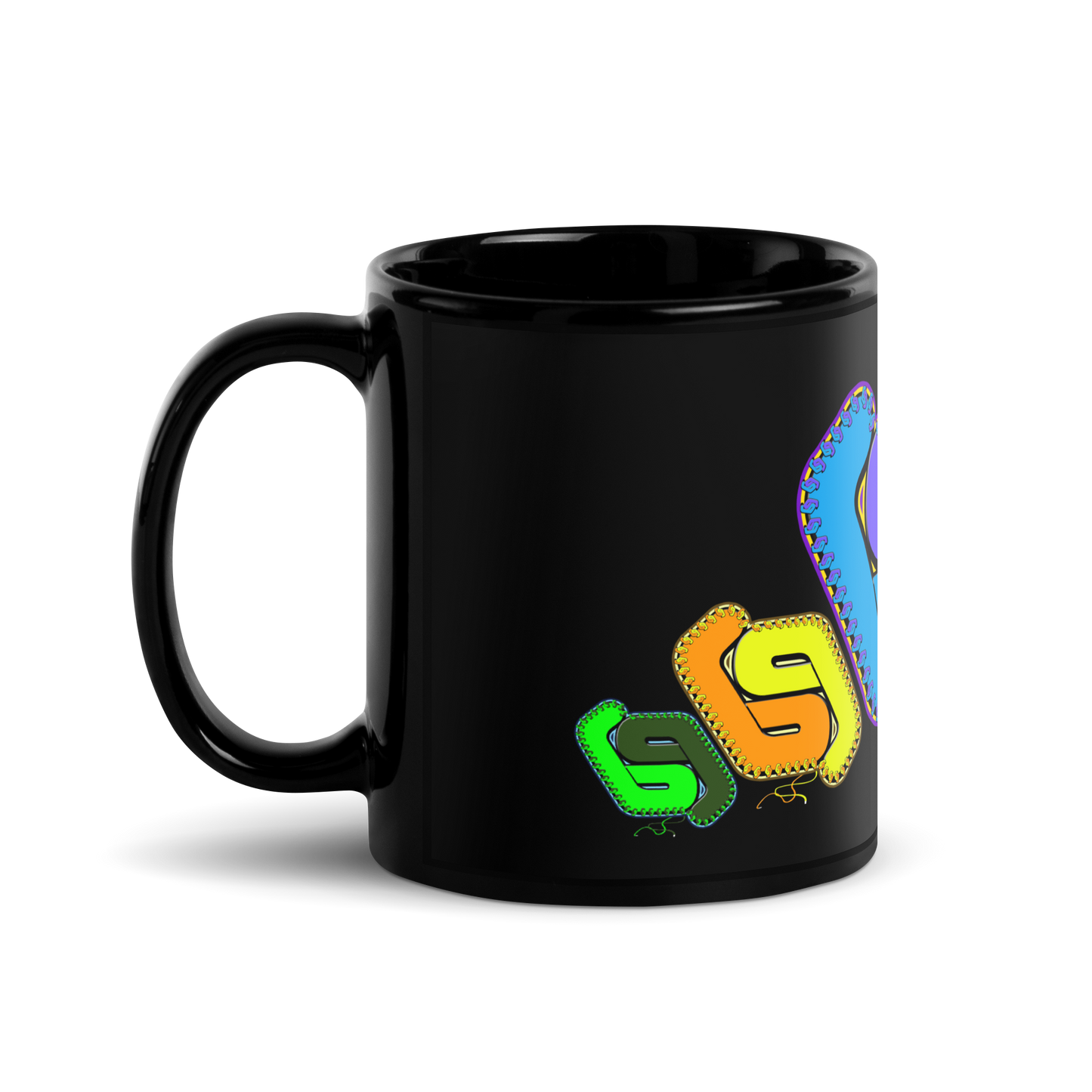 "Laced Up Progression" Black Glossy Mug