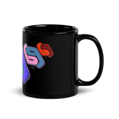 "Laced Up Progression" Black Glossy Mug