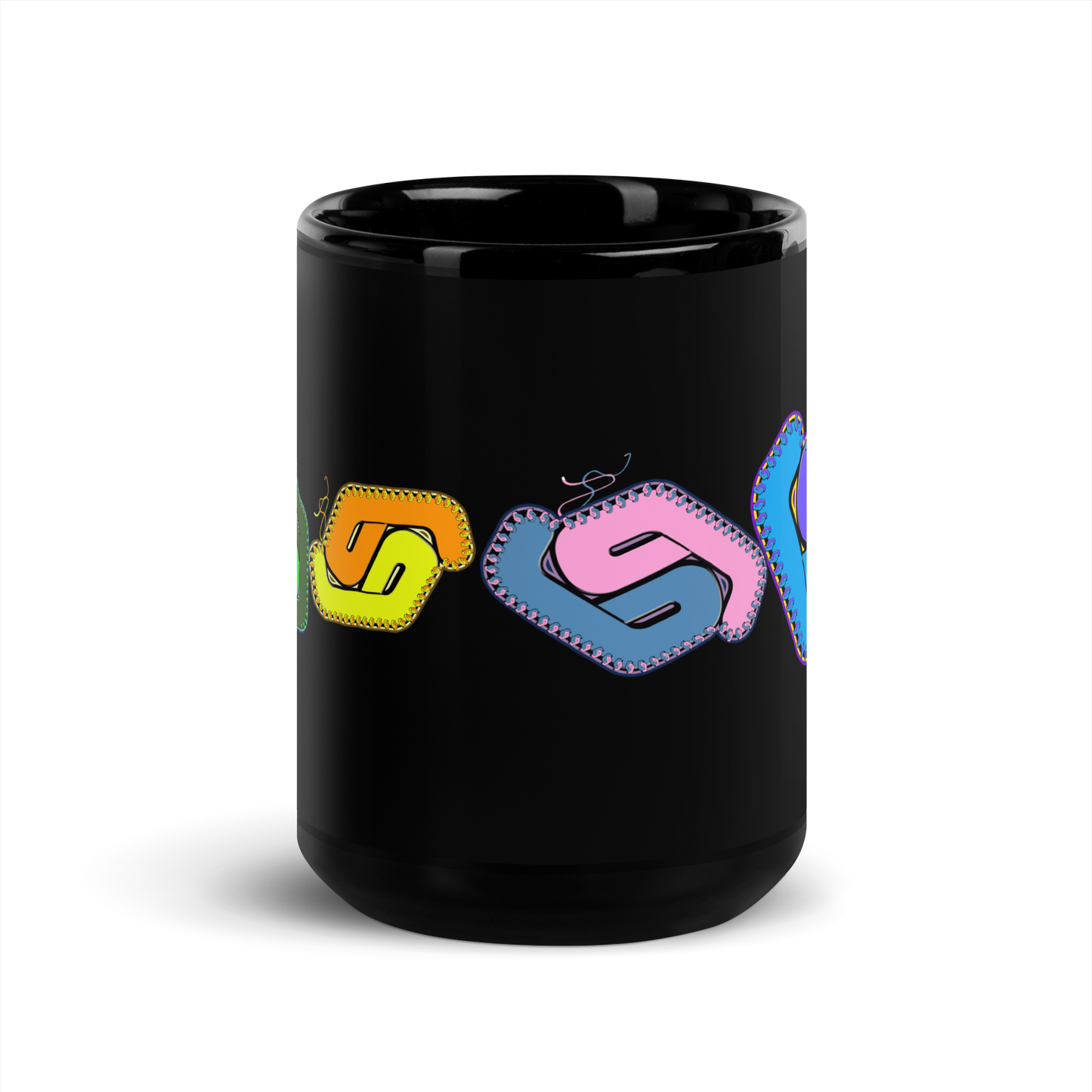 "Laced Up Progression" Black Glossy Mug