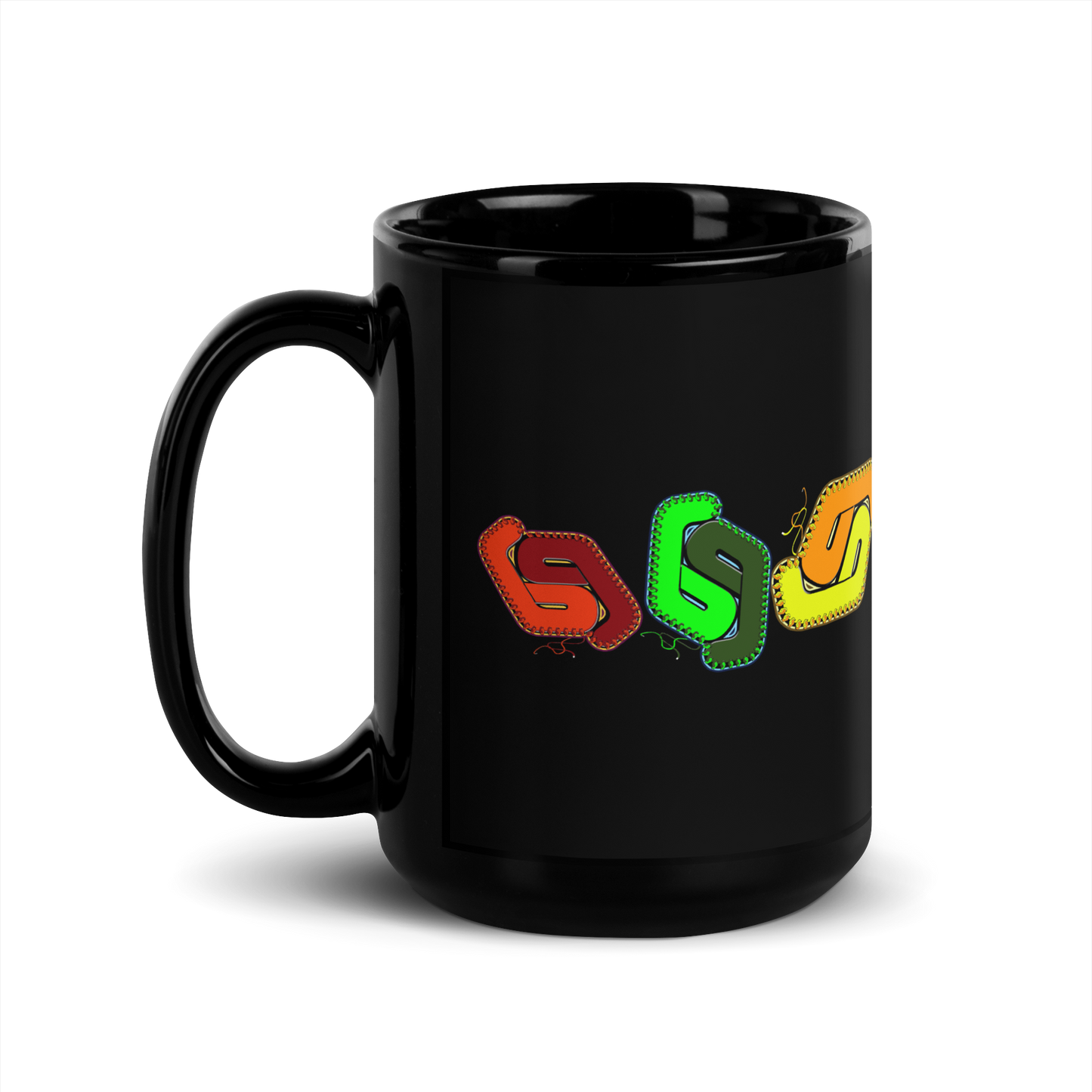 "Laced Up Progression" Black Glossy Mug